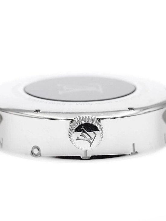 LOUIS VUITTON Tambour Moon QA096 Dual time GMT Silver Dial Quartz Men\'s main image 6